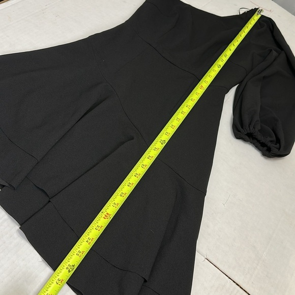 Elliatt Caydence Asymmetrical One Shoulder Puff Sleeve‎ Black Mini Dress Size XS - Picture 14 of 16